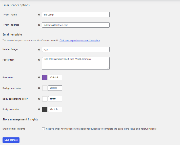 woocommerce email settings woocommerce email settings