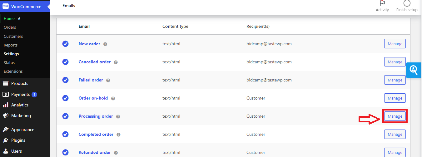 woocommerce email settings woocommerce email settings